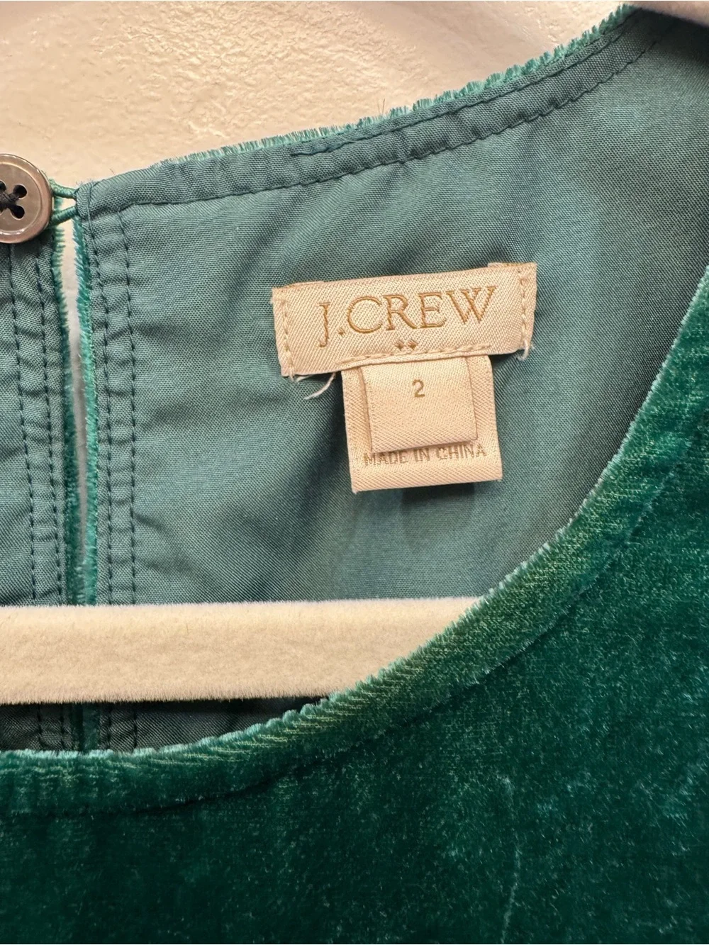 J. Crew Sleeveless Velvet Peplum Top - Green